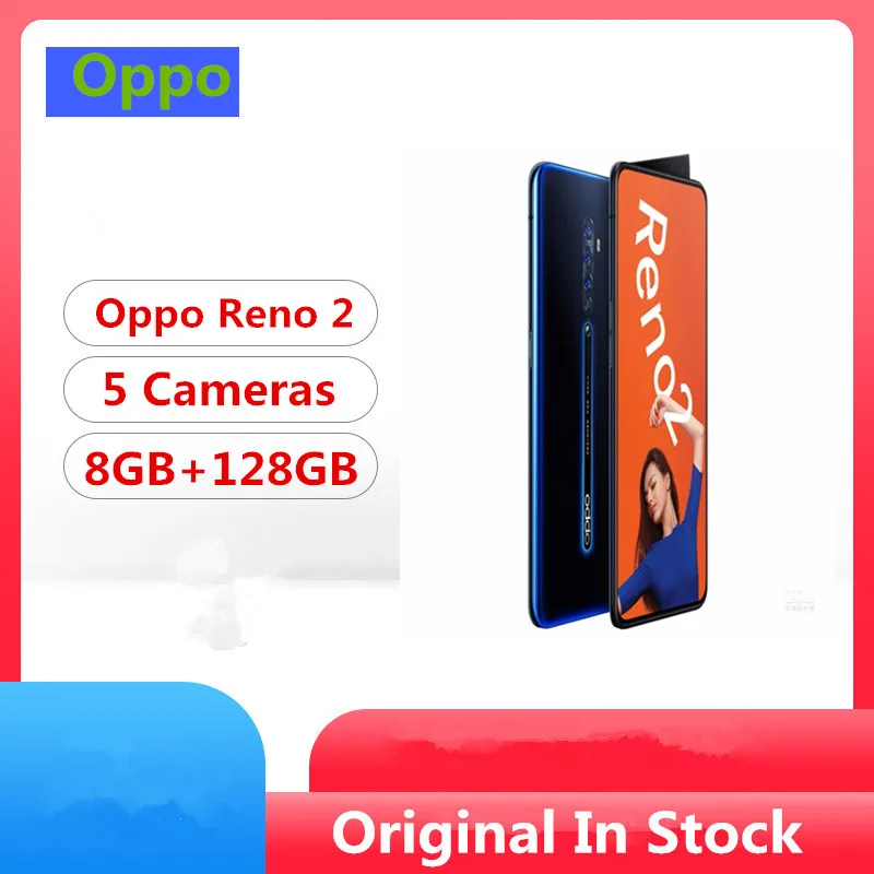 

Newmodel Oppo Reno 2 20x zoom celular smartphone Snapdragon 730 6.5" FHD 8GB RAM128GB ROM 48.0MP 5 Cameras VOOC 3.0 Fingerprint