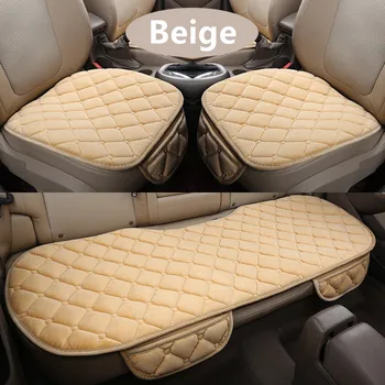 

Car Seat Cover Plush Fabric Winter Warm Plush Velvet Rear Seat Cushion Breathable Protector Mat Pad Auto accessories Universal