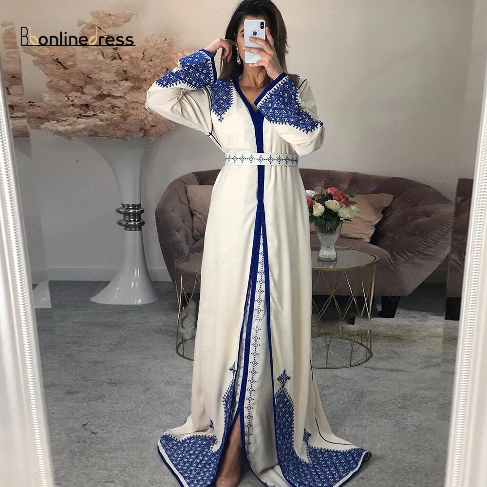

Bbonlinedress Embroidery Evening Dress Formal Party Gowns abendkleider 2020 Long Sleeves robe de soirÃ©e longue