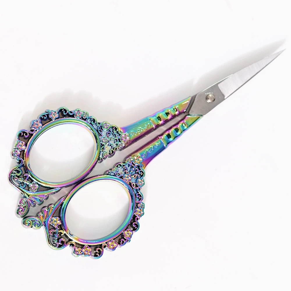 

1PC(7.8*15cm) Stainless Steel Retro Scissors Shear For Makeup/Fabric/Nails/Sewing... Trimmer Scissor Cuticle Handicraft Tool @50