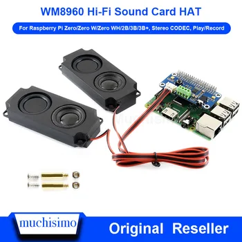 

WM8960 Hi-Fi Sound Card HAT for Raspberry Pi Zero Zero W Zero WH 2B 3B 3B+, Stereo CODEC, Play / Record