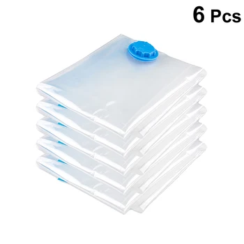 

6pcs Vacuum Storage Bags Heavy Duty Compression Bags Space Saver Storage Bags for Clothes Bedding Quilts