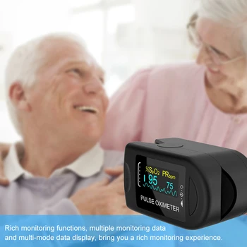 

LED Finger Oximeter Portable Blood Oxygen Saturation Monitor Pulse Oximeter Heart Rate Detector