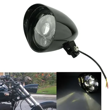 

Visor LED Head light Bullet Headlight light For Harley Honda Yamaha Suzuki Kawasaki Street Bobber Custom Chopper Cruisers
