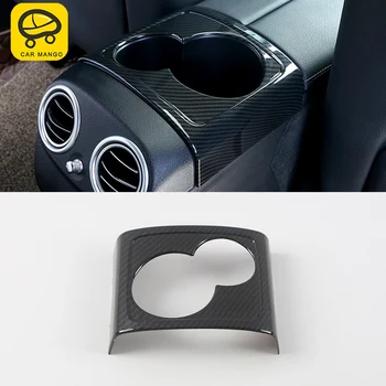 

CARMANGO for Mercedes Benz E Class W213 2017-2019 Auto Car Middle Cup Holder Panel Frame Trim Sticker Cover Chrome Accessories