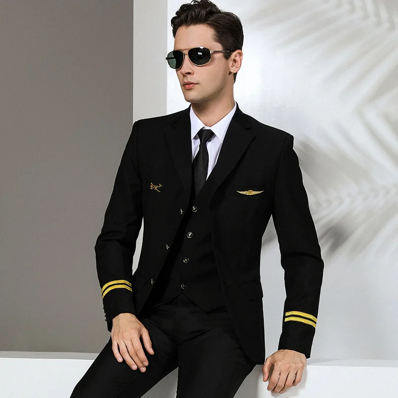 Летная униформа куртка Captain Piloto авиационная форма Avion старшее годовое платье для