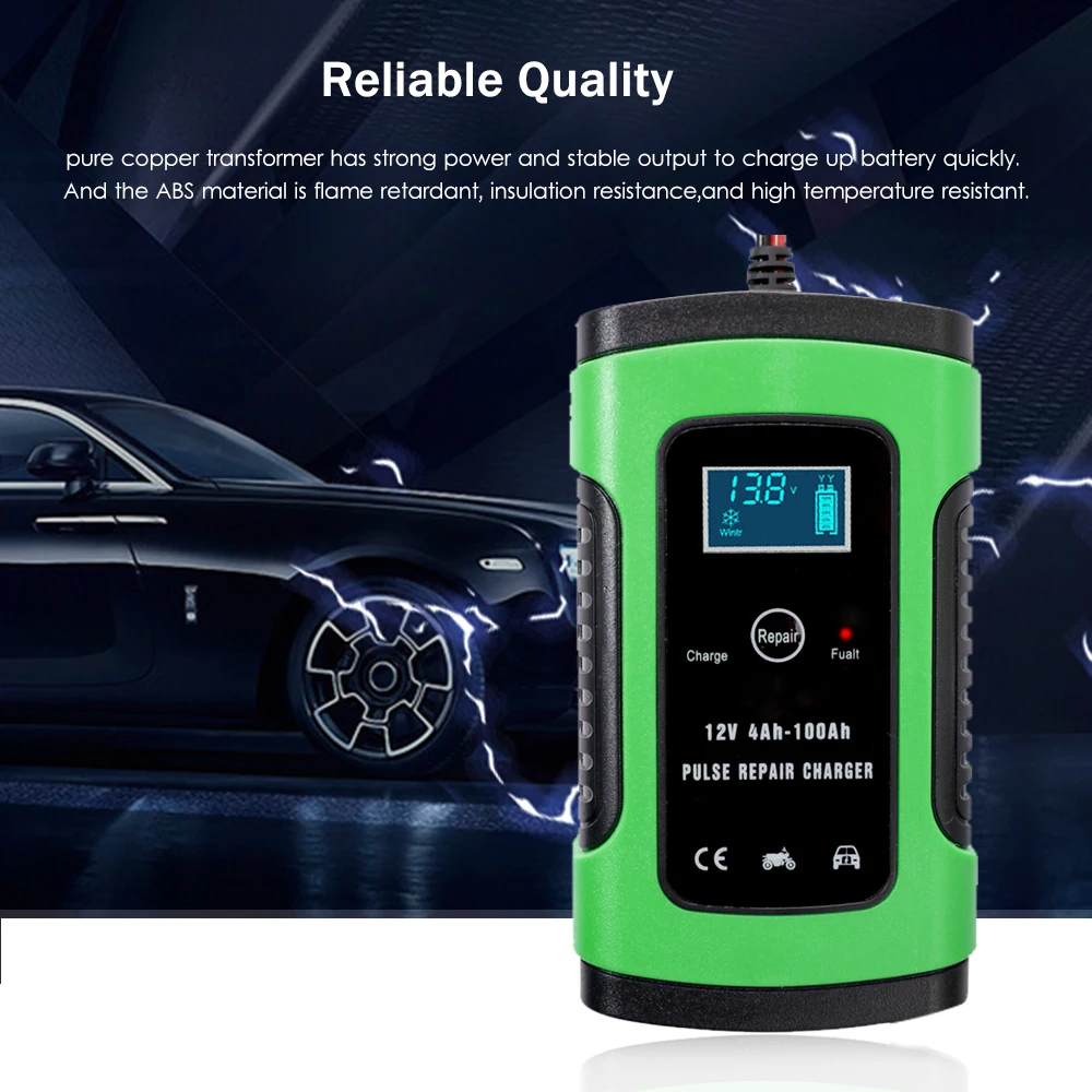 12V 6A автомобиля Батарея Зарядное устройство интеллигентая(ый) быстро Мощность зарядки импульсный ремонт Зарядное устройство полностью автоматический Батарея сопровождающий для ухода за автомобилем