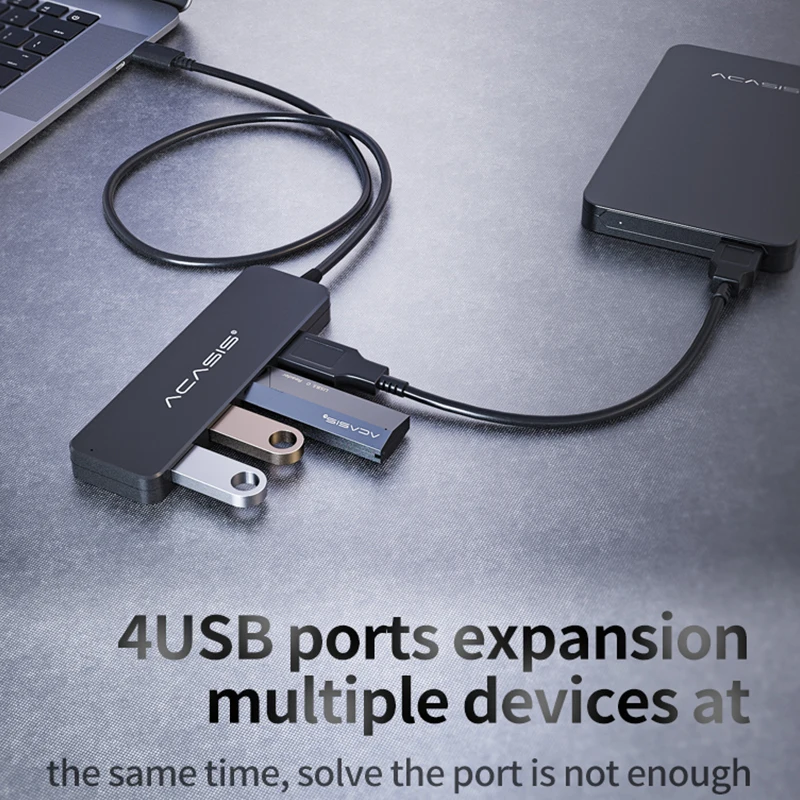 USB C концентратор 3,0 type C концентратор разветвитель для MacBook Pro поверхность USB 2,0 концентратор адаптер с Micro USB 4 порта концентратор для ПК ноутбука