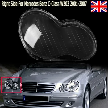 

MagicKit UK Stock Clear Right Side Headlight cover Fit For Mercedes Benz C-Class W203 2001-2007 Car Replacement