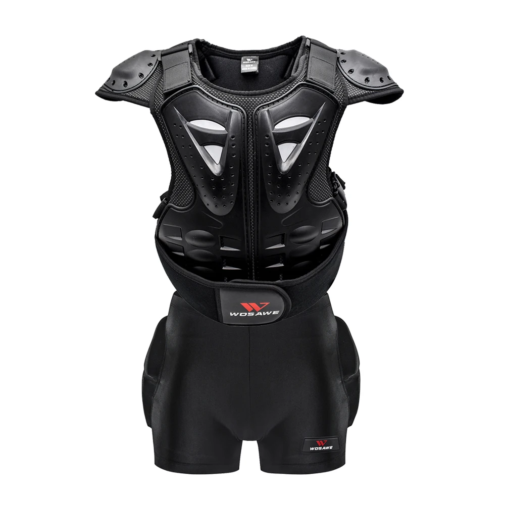 armor short set WOSAWE дети велосипед mtb Задняя поддержка фижмы шорты Защита тела набор детей мотокросса скутер Велоспорт Защитная Экипировка - Цвет: armor short set