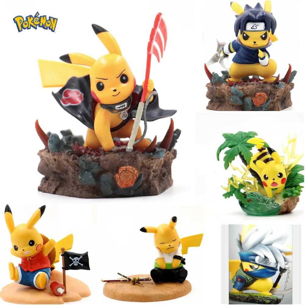 タカラトミーポケモンピカチュウcos飛段カカシサスケゾロルフィかわいいおもちゃのpvcアニメアクションフィギュアモデル人形クリスマスギフト子供のための Action Figures Aliexpress