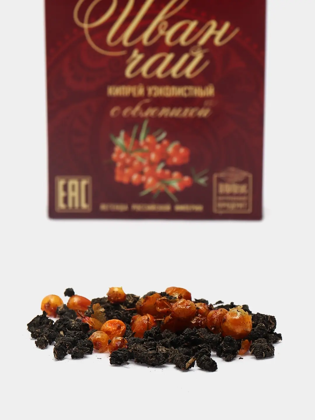 Natural herbal Ivan tea fermented with sea buckthorn granular/Cyprus narrow, 75 gr/ Tainika