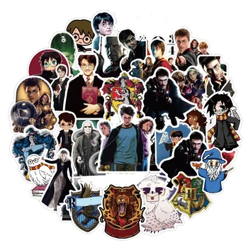 

50pcs Movie Potters PVC Stickers Harries Anime PVC Waterproof Sticker Toy for Skateboard Books Motorcycle Guitar Kids Xmas Gift