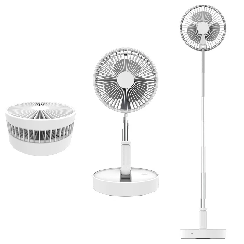 

Portable Usb Charging Fan Telescopic Folding Fans Home Desktop Landing Silent Fan Air Cooler Summer Desktop Floor Mute Table Fan