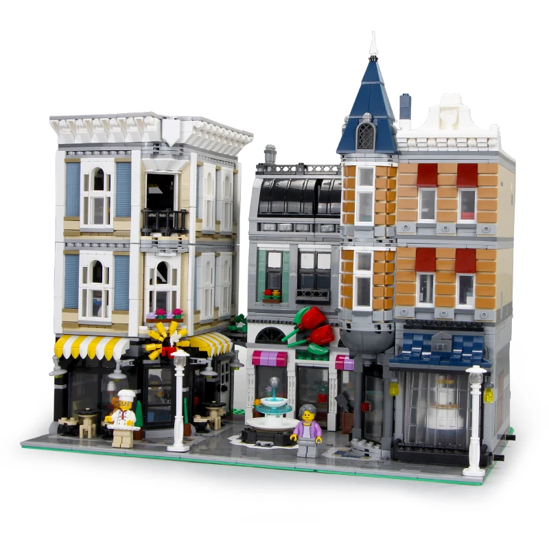 15019 создатель город улица романтический ресторан набор уличный вид строительный блок 4002 шт кирпичные игрушки совместимый создатель 10255