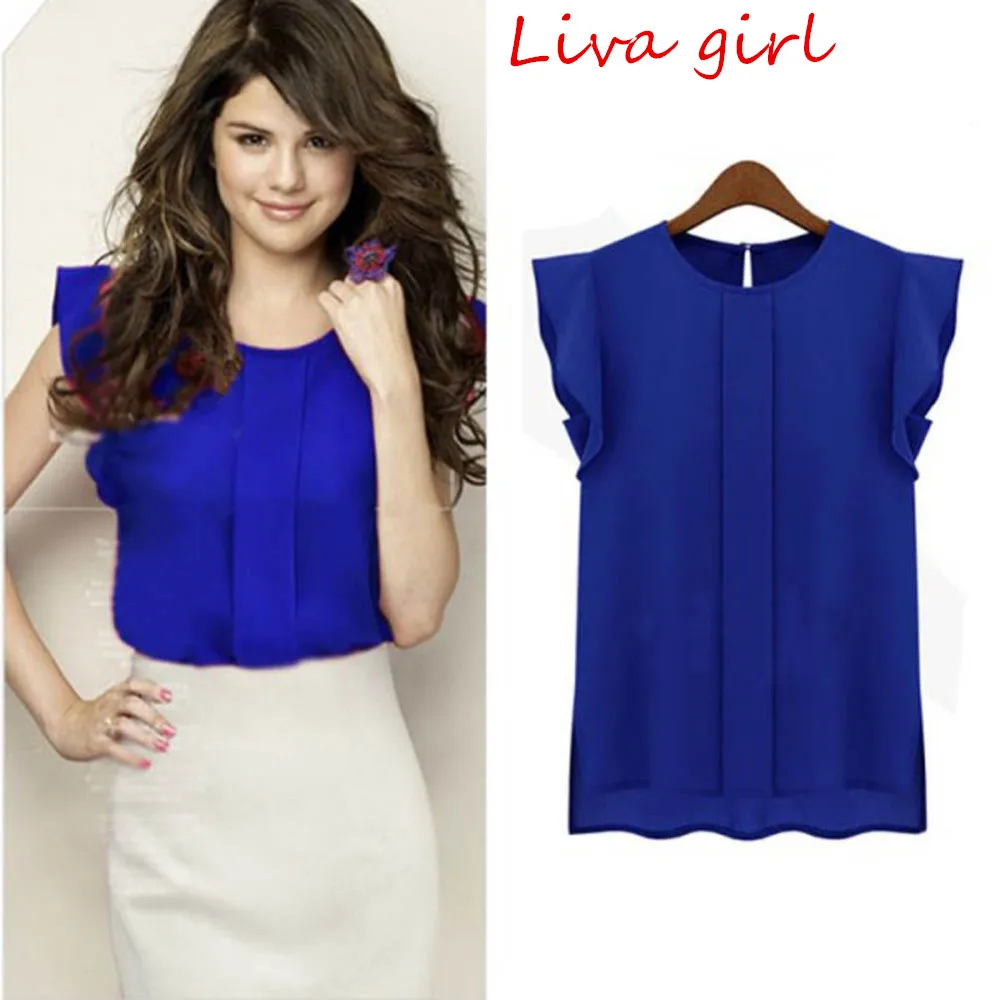 Women's Shirt Top Summer Top Casual Loose Short Sleeve Summer Short Sleeve Chiffon Solid Color Top Elegant OL Blouse Women's Shirt Top Summer Top Casual Loose Short Sleeve Summer Short Sleeve Chiffon Solid Color Top Elegant OL Blouse