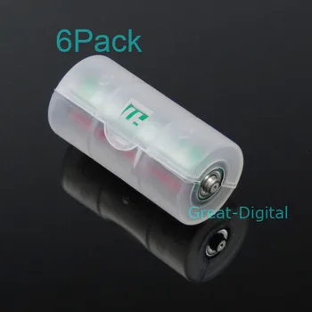 

2x AA to C Size Battery Converter Adaptor Adapter Case H55F