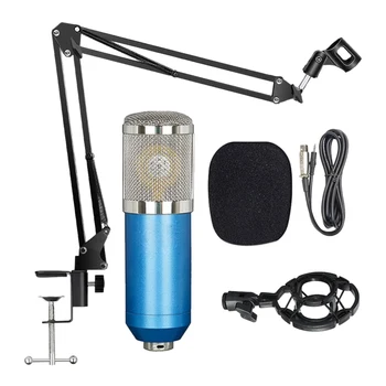 

Professional Mobile Phone Live Stream Suspension Microphone Kit Broadcasting Recording Table Mount Condenser Adjustable Clamp