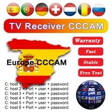 

Stable CCCAM Europa 1year Lines Support DVB S2 TV-BOX Satelite Receiver for Spain Football Match Channel Subscription