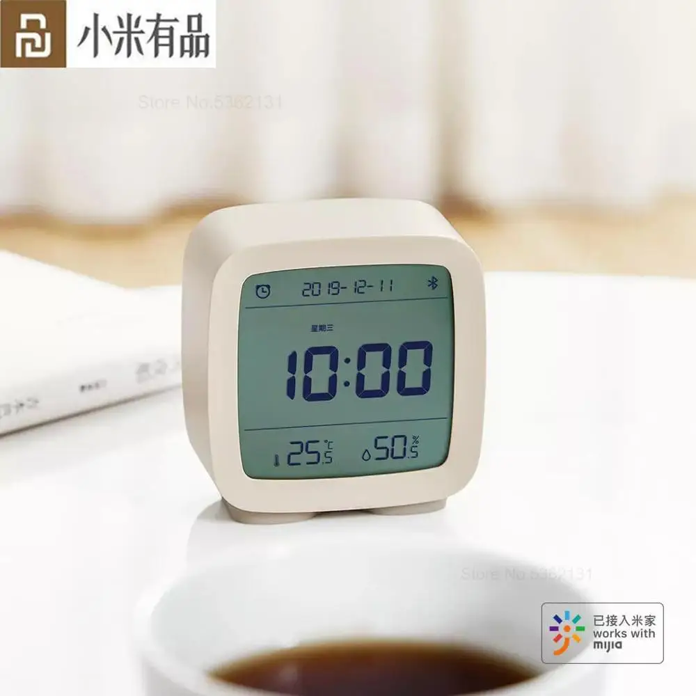 Youpin Qingping Bluetooth будильник температура и влажность монитор Ночной светильник 3 в 1