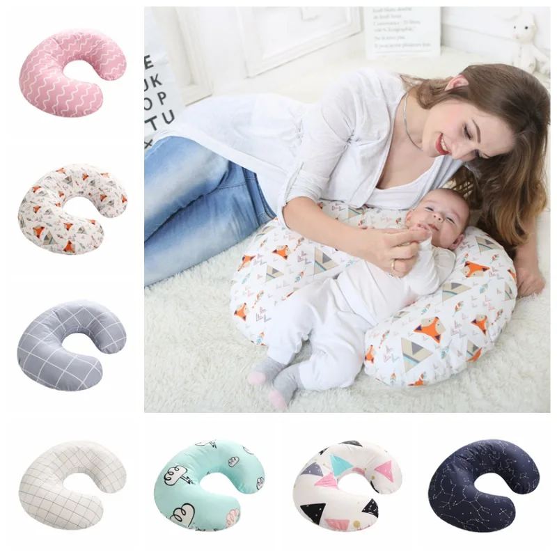 

New Newborn Baby Elastic Breast-feeding Nursing Pillow Multifunctional Cotton Shuttle Fabric Comfortable Baby U-shaped Pillow