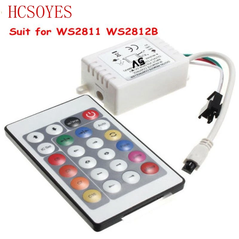 DC5V 12V 24key RF IR беспроводной пульт дистанционного управления led ИК RGB RGBW светодиодные полосы контроллер для WS2811 WS2812B Светодиодные Ленты