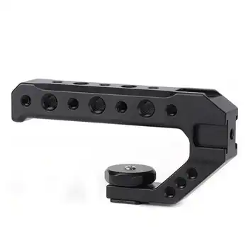 

Aluminium Alloy Three Hot Shoe Multifunction Aluminium Alloy Camera Rig Lifting Handle 1/4 3/8 Screw Hole