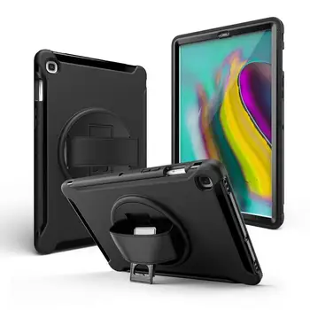 

Case For Samsung Galaxy Tab S5E T720 T725 Heavy Hybrid Stand Cover Shockproof Armor 360 Rotating Tablet Back Case