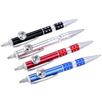 

1Pc Portable Ball-point Pen Design Herb Smoking Pipe Metal Smoke Tobacco Pipe Pen Pocket Secret Pipes for Smoking Accessory