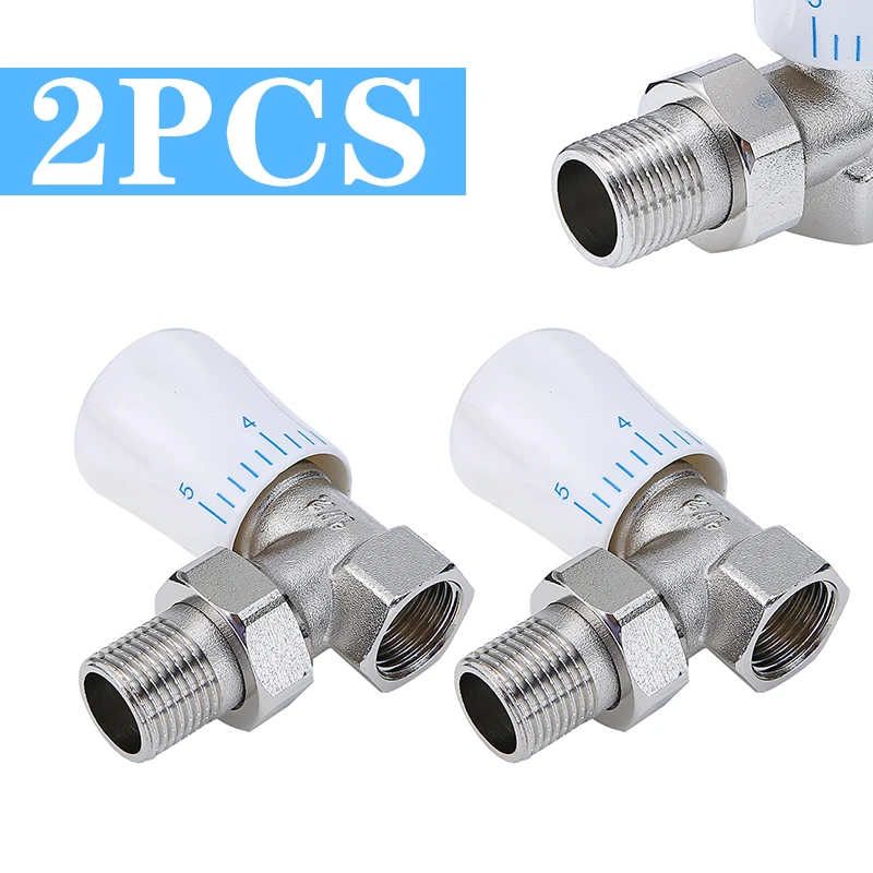 

High Quality 15mmx1/2" Angled Radiation Protection Valve Chrome Thermostatic Radiator Valve Brass Thermostatic Radiator Valve