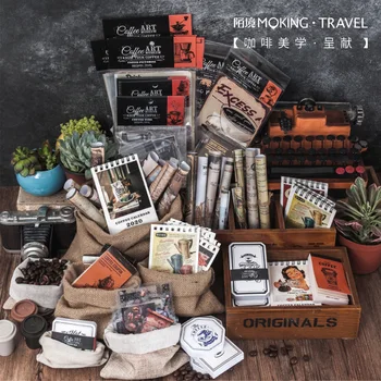 

20sets/lot Memo Pads Sticky Notes Vintage Coffee paper old and series Scrapbooking Stickers Office School stationery