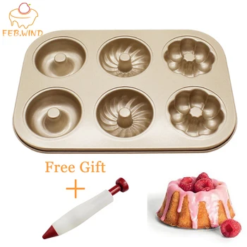 

Buy Mini Bundt Cake Pan Cupcake Get Decorating Pen Free Mini Fluted Cake Pans Metal/Square 6 Cavity Cupcake Mold Muffin Mold 034