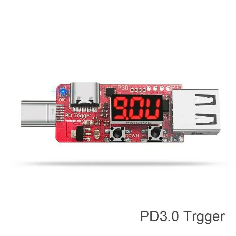 Быстрая зарядка USB PD триггер цифровой измеритель напряжения тока Амперметр кулоновый счетчик