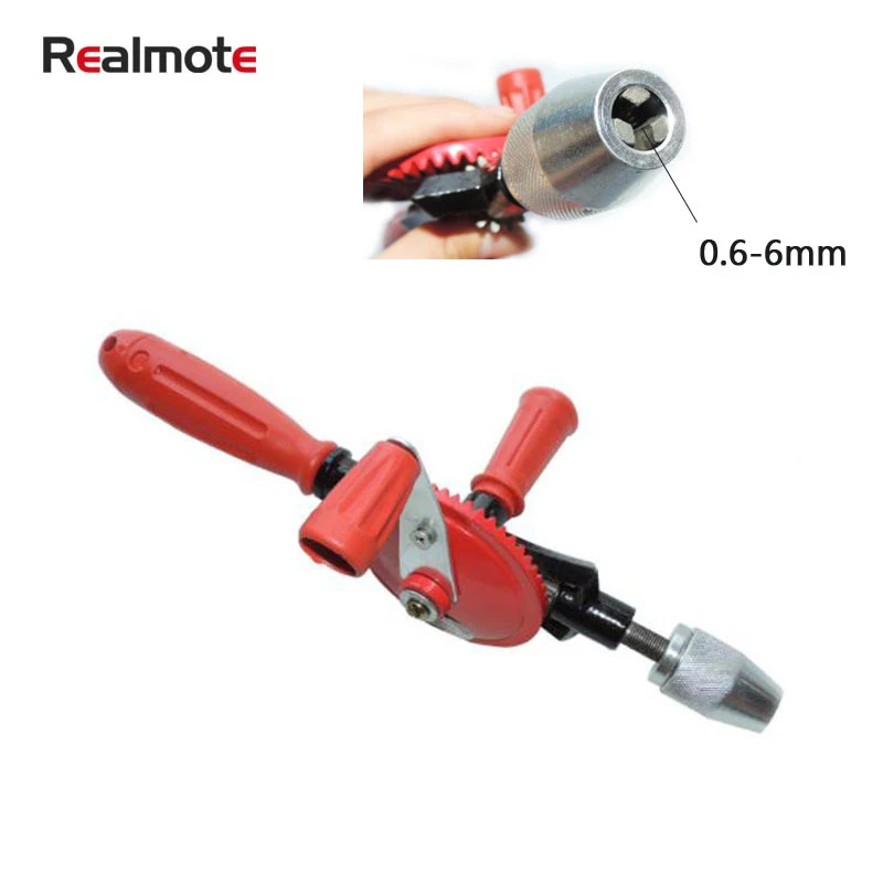 

Realmote Hand Shake Drill Woodworking Model Punching Miniature Teaching Instrument Matching Handmade Tools