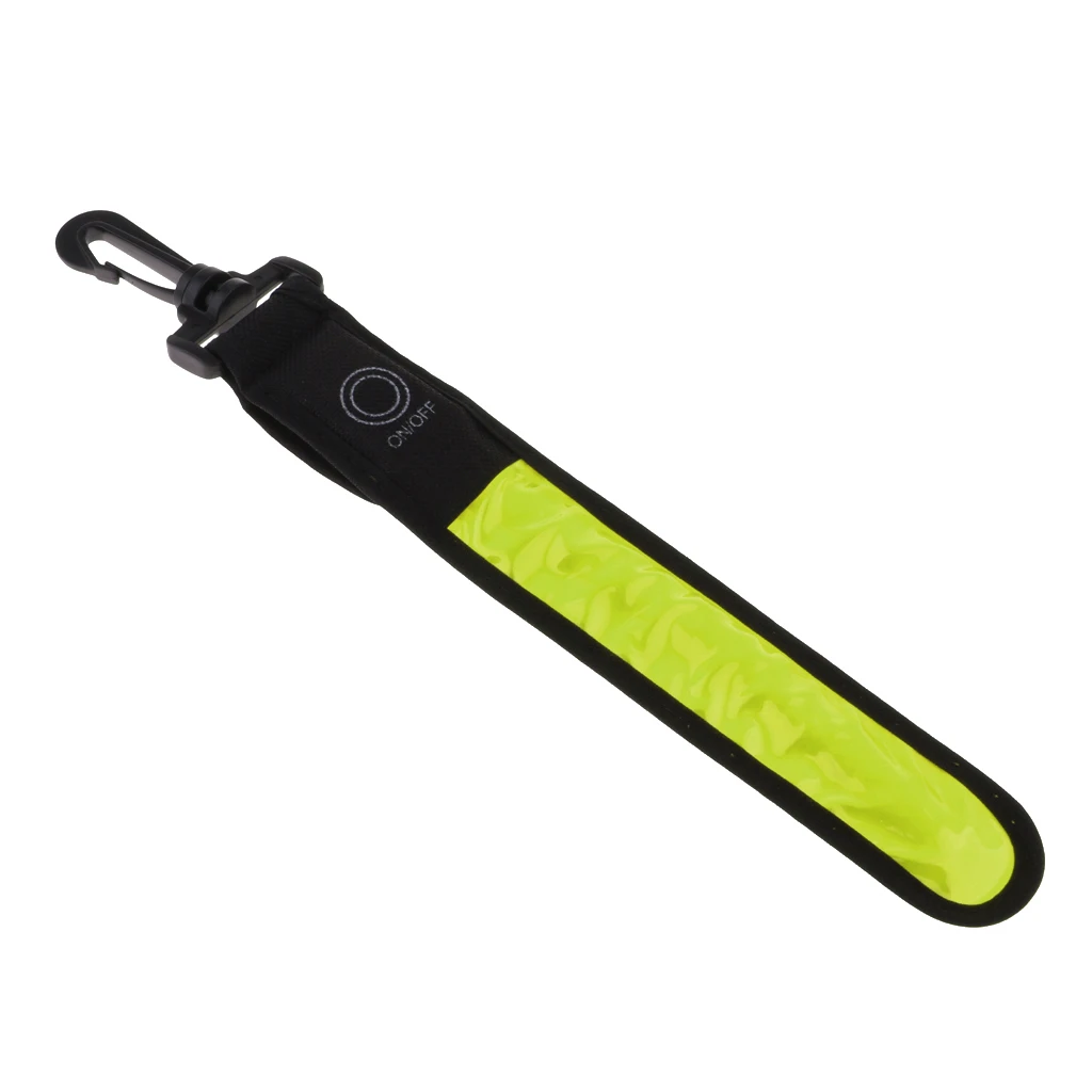 REFLECTIVE CLIP-ON STRIP LED Tag Band Light Backpack purse belt jacket Safety 