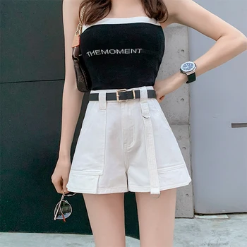 

The new spring and summer to film female easy take the leisure of tall waist show thin denim shorts and comfortable fashionable