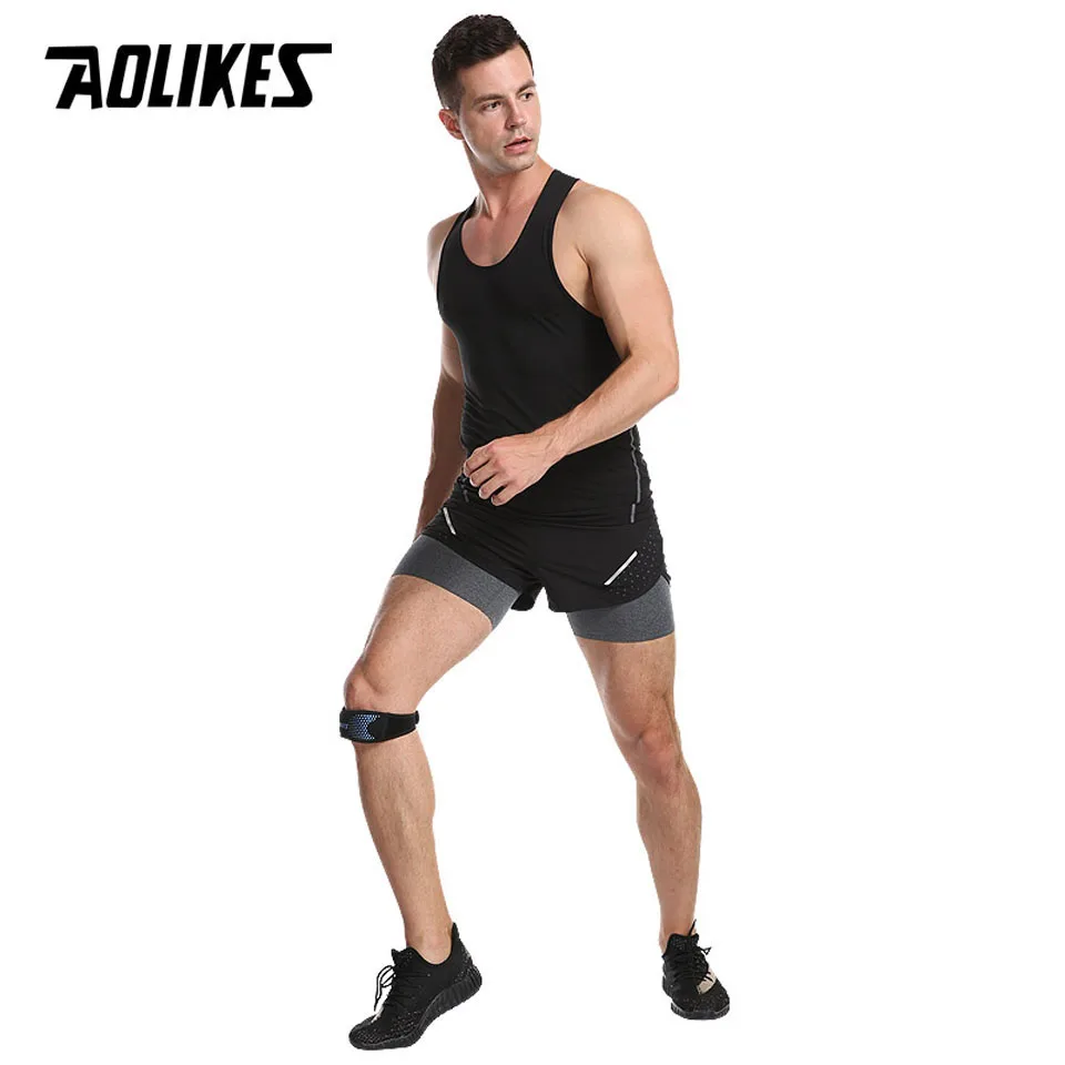 AOLIKES 1PCS Patella Tendon Straps, Brace Knee Support Patellar Stabilizer For Running Hiking Tennis Jumping Arthritis_voghion.com