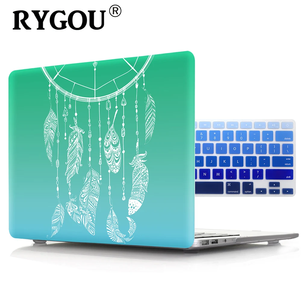 Твердый чехол RYGOU для Apple Macbook Air Pro Retina 11 12 13 15 дюймов Mac book с сенсорной панелью или