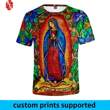 Our Lady of Guadalupe, 3D принт, летние футболки для женщин/мужчин, короткий рукав, круглый вырез, модные футболки, повседневные футболки размера плюс