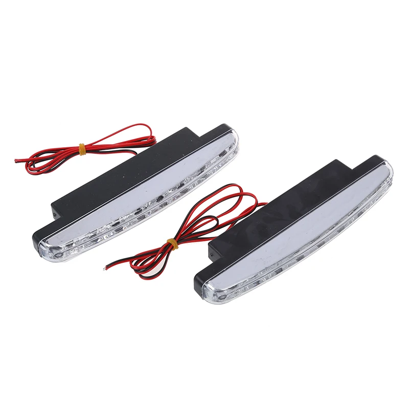 

2x Universal 8 LED Car Daytime Running Daylight DRL Fog Light Lamp