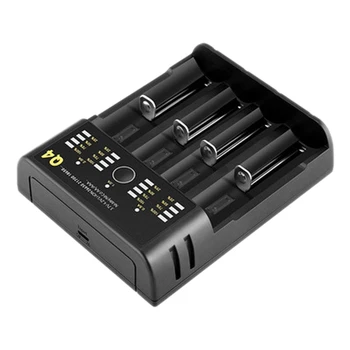 

Battery Charger USB Smart Lithium Battery Four-Slot Independent Charger, for 18650 / AA / AAA / 26650 Batteries