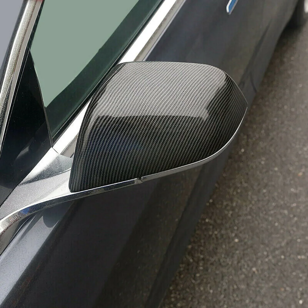 Автомобильный автомобильный Автомобильный из углеродного волокна зеркало заднего вида Накладка для Tesla модель 3 автомобиль заднего вида боковое зеркало накладка отделка