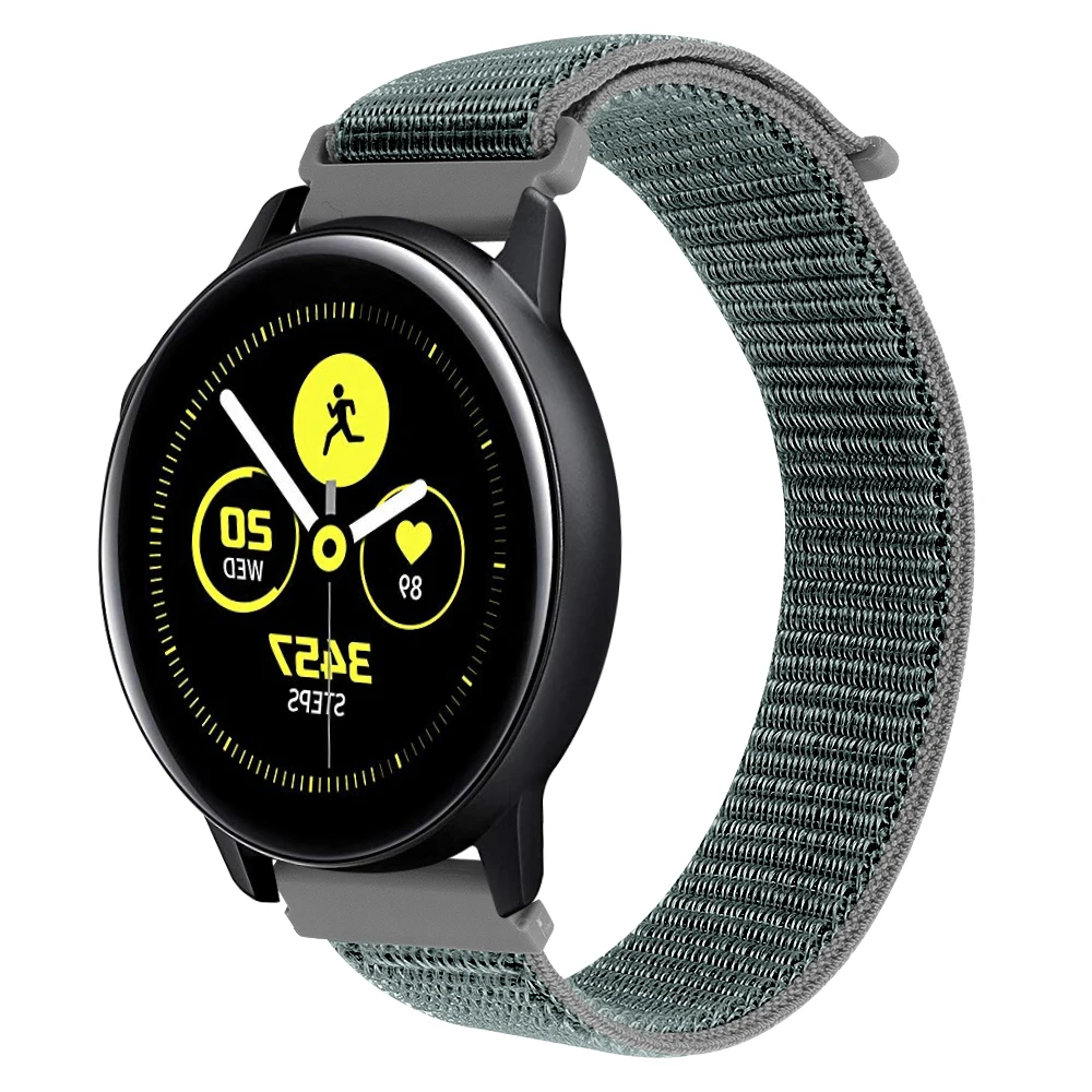 20 мм нейлоновый браслет для samsung Galaxy Watch Active 42 мм gear Sport S2 браслет для Garmin Vivoactive 3 Forerunner 645/345 Band