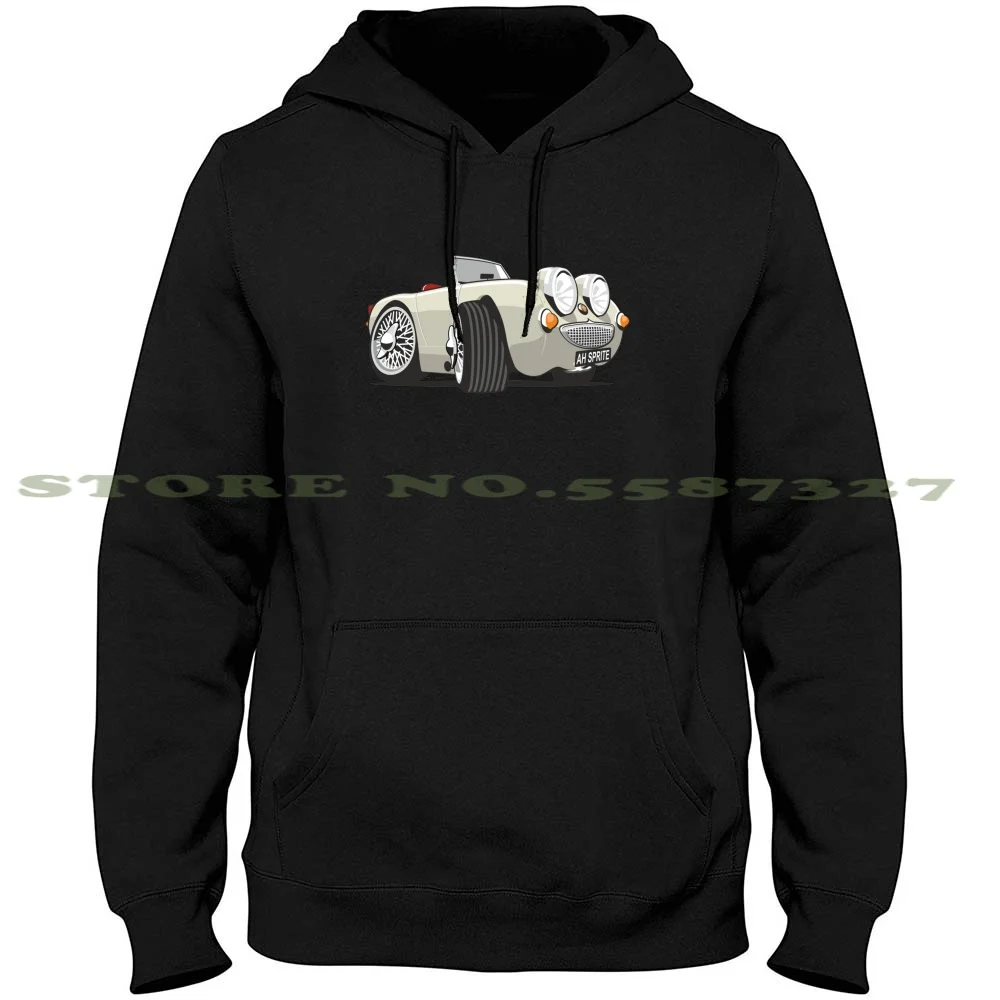 Austin Healey Sprite Caricature Old English White Felpe Con Cappuccio Felpa Per Uomo Donna Austin Healey Ah Ahs Sprite Mark 1 1 Frogeye