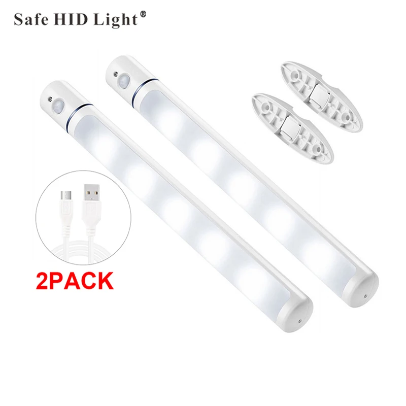 

2PACK Rechargeable PIR Motion Sensor Night Light Cabinet Light 25LEDs Closet Light For Cabinet Stair Kitchen Bedroom D25