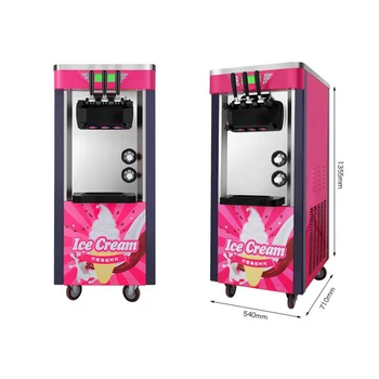 

New soft ice cream machine stainless steel ice cream vending machine soft ice cream maker 2100W
