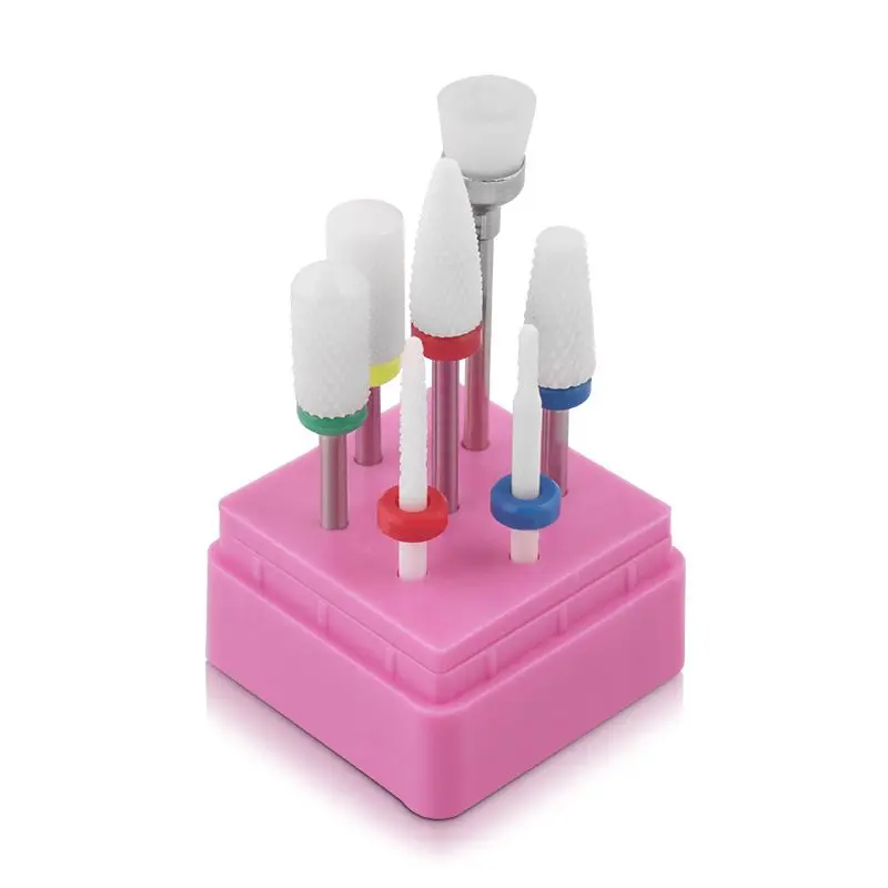 7 шт. Вольфрам Сталь фрез для маникюра/педикюра электрическая машинка для маникюра, 3/3" для конических фрез кутикула чистая M7DB