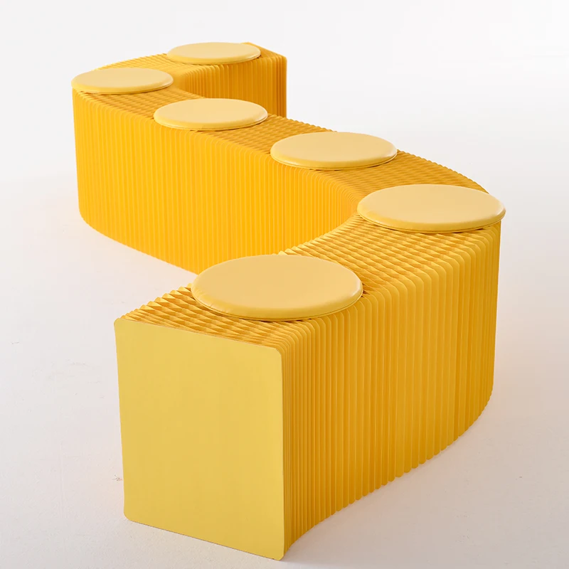 Portable Folding Hallway Ottoman, Scalable Furniture, Space Saving, Dining Stool, Waiting Chairs, Counter Stools, Home Decor