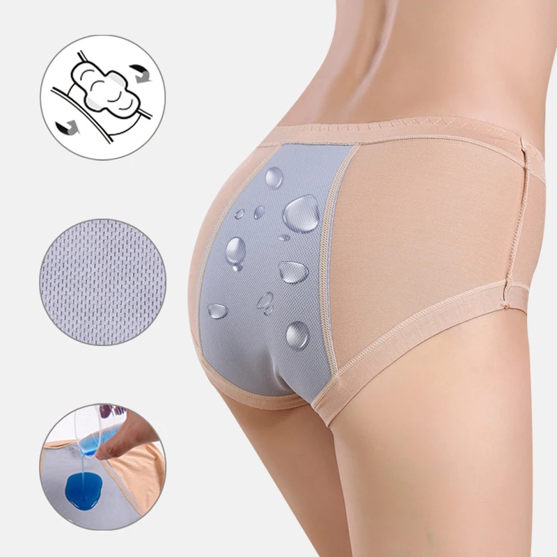 Женские трусики для менструального периода, хлопковое сексуальное бесшовное удлиненное физиологическое герметичное женское нижнее белье, трусы
