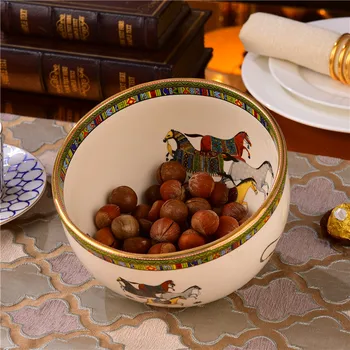 

Ceramic Bowls for KTV Peeling, Table Accessories, Living Room, Kitchen, Party, Snack Dried Fruit Bowls, Tableware